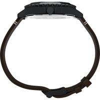 Timex Men's Watch - Navi XL Rotating Bezel Black Dial Leather Strap | TW2V45400VQ ,