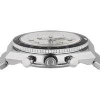 Timex Men's Watch - Q Chronograph White Dial Stainless Steel Bracelet | TW2V69900 ,