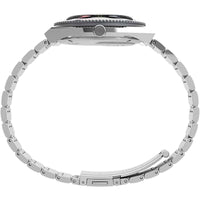 Timex Men's Watch - Q Quartz Date Black Dial Silver Tone Steel Bracelet TW2V38100 ,