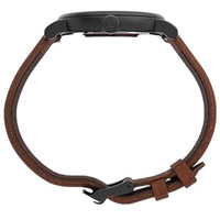 Timex Men's Watch - Standard Black Dial Brown Leather Strap Quartz | TW2U58600VQ ,