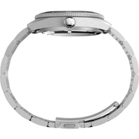 Timex Men's Watch - The Waterbury Automatic Black Dial Silver Bracelet TW2V24900 ,
