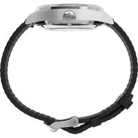 Timex Men's Watch - Waterbury Automatic Silver Tone Dial Leather Strap | TW2U83700ZV ,