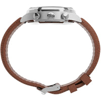 Timex Men's Watch - Waterbury Day-Date Dark Green Dial Brown Strap | TW2U90700VQ ,