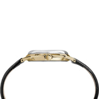 Timex Unisex Mechanical Watch - Marlin Silver Dial Black Leather Strap | TW2T18400ZV ,