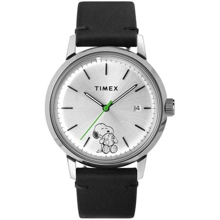 Timex Unisex Watch - Marlin X Peanuts Automatic Silver Tone Dial Strap | TW2V32600JR ,