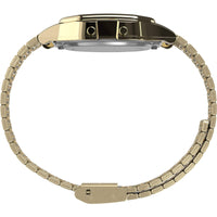 Timex Unisex Watch - T80 Pac-Man Grey Digital Dial Yellow Gold Bracelet | TW2U32000YB ,