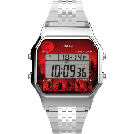 Timex Unisex Watch - T80 Stranger Things Chrono Digital Dial Bracelet | TW2V50900YB ,