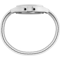 Timex Unisex Watch - T80 White Rectangular Case Steel Bracelet Digital | TW2U93700YB ,