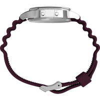Timex Women's Digital Watch - T80 Alarm Date Display Burgundy Strap | TW2V41300YB ,