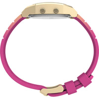 Timex Women's Digital Watch - T80 Chronograph Alarm Pink Resin Strap | TW2V74400YB ,