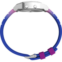 Timex Women's Digital Watch - T80 Date Display Purple and Grey Dial | TW2V74600YB ,