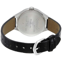 Timex Women's Quartz Watch - Carriage Silver Dial Black Leather Strap | C3C391 ,