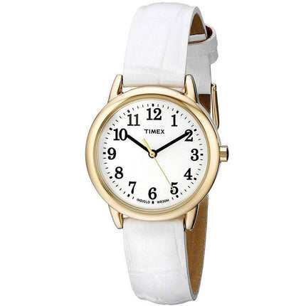 Timex Women's Quartz Watch - Easy Reader White Dial White Leather Strap | TW2P68900 ,