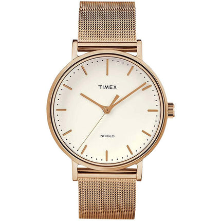 Timex Women's Quartz Watch - Fairfield Cream Dial Mesh Bracelet | TW2R26400VQ ,