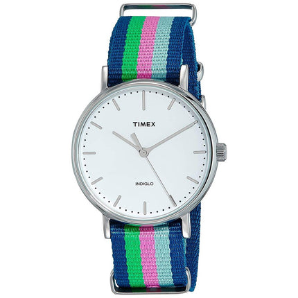 Timex Women's Quartz Watch - Fairfield White Dial Adjustable Nylon Strap | TW2P91700 ,