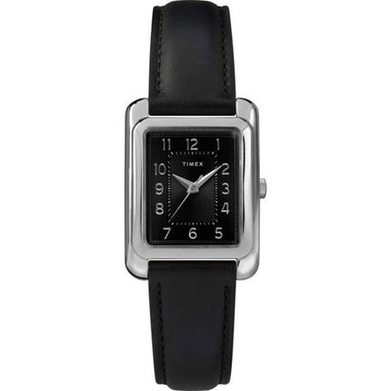 Timex Women's Quartz Watch - Meriden Black Dial Leather Strap | TW2R89700 ,