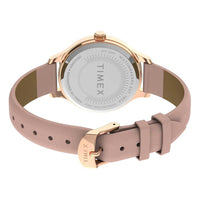 Timex Women's Quartz Watch - Peyton White Dial Genuine Leather Strap | TW2V06700VQ ,
