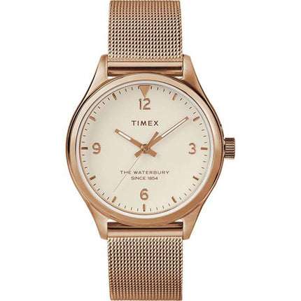Timex Women's Quartz Watch - Waterbury Rose Gold Mesh Bracelet | TW2T36200VQ ,