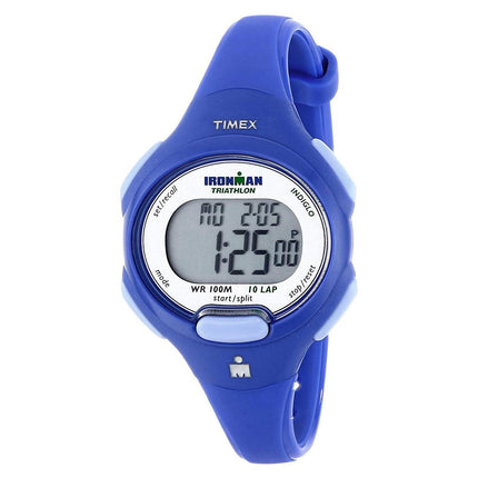 Timex women's Strap Watch - Ironman Essential Chronograph Orient Blue Resin | T5K784JV ,