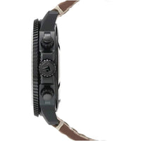 Tissot Men's Chronograph Watch - Seastar 1000 Black Case Brown Strap | T1204173605100 ,