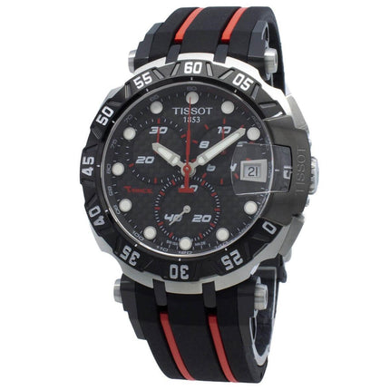 Tissot Men's Chronograph Watch - T-Race MotoGP Black and Red Strap | T0924172720100 ,