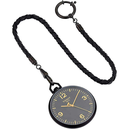 Tissot Men's Pocket Watch - Lepine Quartz Aluminum Case Black Dial | T8634099905700 ,