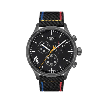 Tissot Men's Quartz Watch - Chrono XL Brooklyn Nets Black Dial Strap | T1166173705102 ,