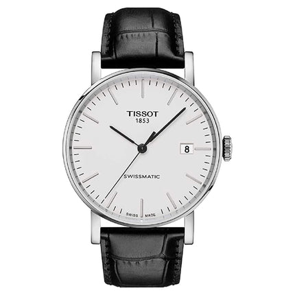 Tissot Men's Watch - Everytime Swissmatic Black Leather Strap | T1094071603100 ,