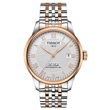 Tissot Men's Watch - Le Locle Powermatic 80 Silver/Rose Bracelet | T0064072203300 ,