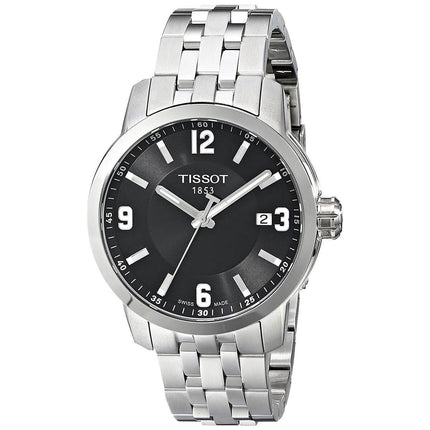 Tissot Men's Watch - PRC 200 Black Dial Stainless Steel Bracelet | T0554101105700 ,