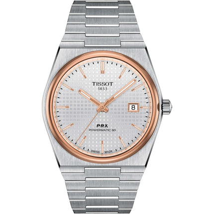 Tissot Men's Watch - PRX Powermatic 80 Silver Dial Steel | T1374072103100 ,