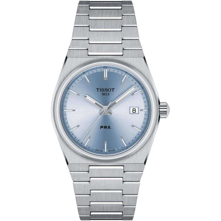 Tissot Men's Watch - PRX Quartz Sky Blue Dial Silver Bracelet | T1372101135100 ,