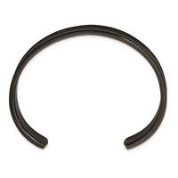 Titanium Brushed w/Polished Edge Black IP-plated 10mm Cuff Bangle ,