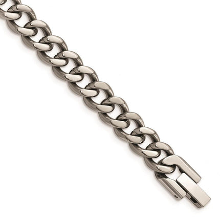 Titanium Polished 7.5mm 8.5in Curb Chain ,