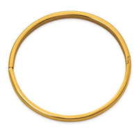 Titanium Polished Yellow IP-plated 5mm Hinged Bangle ,