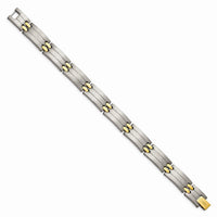 Titanium Yellow IP-Plating 8.5in Bracelet ,