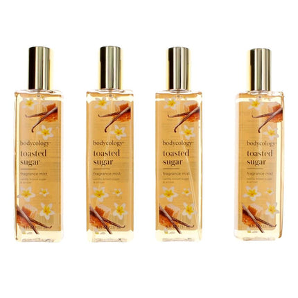 Toasted Sugar by Bodycology, 4 Pack 8 oz Fragrance Mist for Women ,
