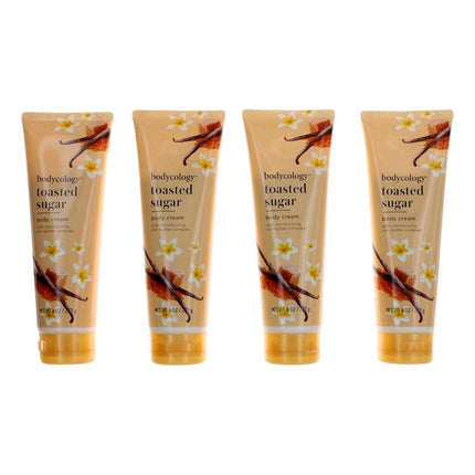 Toasted Sugar by Bodycology, 4 Pack 8 oz Moisturizing Body Cream for Women ,