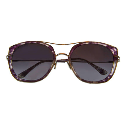 Tom Ford Havana, Gradient Bordeaux Round Sunglasses FT0760-5656T ,