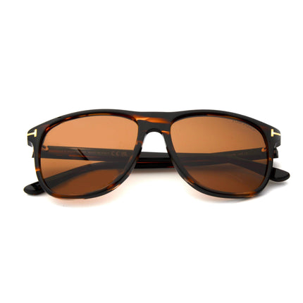 Tom Ford Joni Shiny Warm Brown & Brown Square Sunglasses FT0905-5650E ,
