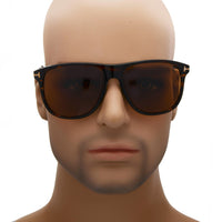 Tom Ford Joni Shiny Warm Brown & Brown Square Sunglasses FT0905-5650E ,