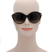 Tom Ford Maxine Avana Scura & Gradient Roviex Round Sunglasses FT0763-5652K ,