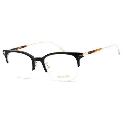 Tom Ford Men's Eyeglasses - Black/Gold Half-Rim Plastic Frame | FT5645-D-B 001 ,