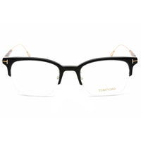 Tom Ford Men's Eyeglasses - Black/Gold Half-Rim Plastic Frame | FT5645-D-B 001 ,