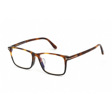 Tom Ford Men's Eyeglasses - Blonde Havana Plastic Square Shape Frame | FT5584-F-B 053 ,
