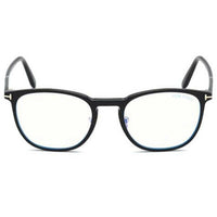 Tom Ford Men's Eyeglasses - Blue Block Lens Shiny Black Oval Frame | FT5700-B 001 ,