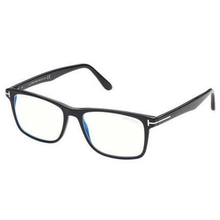Tom Ford Men's Eyeglasses - Blue Block Lens Shiny Black Square Frame | FT5752-B 001 ,