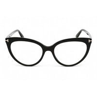 Tom Ford Men's Eyeglasses - Clear Lens Cat Eye Black Plastic Frame | FT5674-B 001 ,