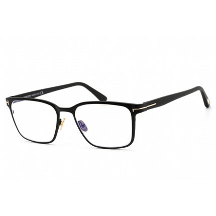 Tom Ford Men's Eyeglasses - Clear Lens Matte Black Metal Square Frame | FT5733-B 002 ,