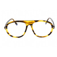 Tom Ford Men's Eyeglasses - Colored Havana Plastic Aviator Shape Frame | FT5755-B 055 ,